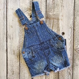 Denim Overall Shorts